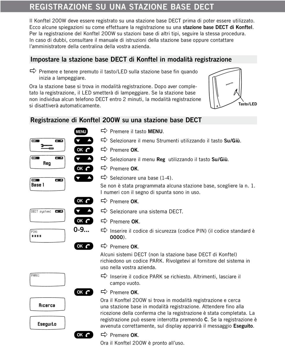 In caso di dubbi, consultare il manuale di istruzioni della stazione base oppure contattare l amministratore della centralina della vostra azienda.