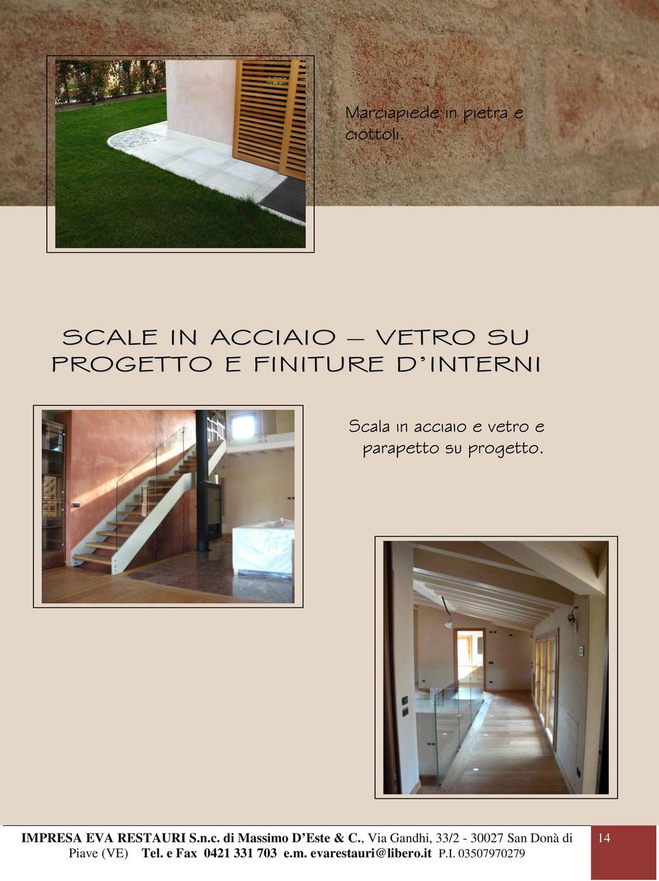 E FINITURE D INTERNI Scala in