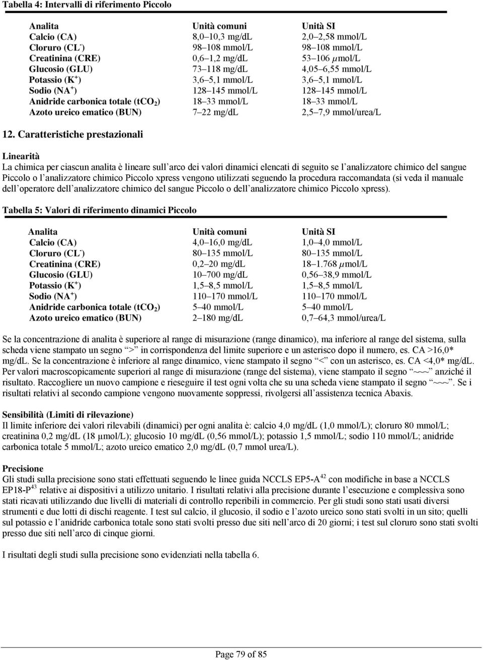 mmol/l Azoto ureico ematico (BUN) 7 22 mg/dl 2,5 7,9 mmol/urea/l 12.