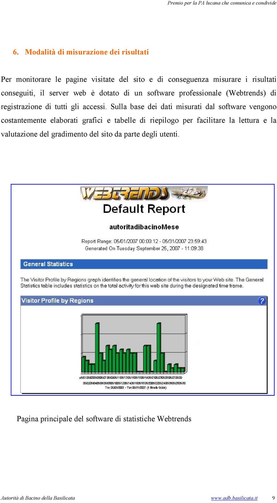 Sulla base dei dati misurati dal software vengono costantemente elaborati grafici e tabelle di riepilogo per facilitare la lettura e la