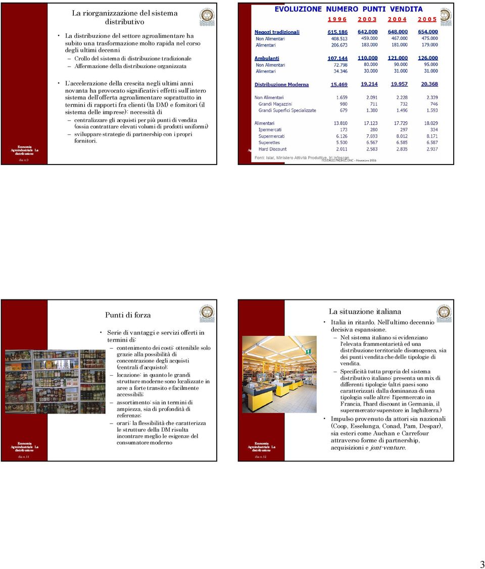 soprattutto in termini di rapporti fra clienti (la DM) e fornitori (il sistema delle imprese): necessità di centralizzare gli acquisti per più punti di vendita (ossia contrattare elevati volumi di