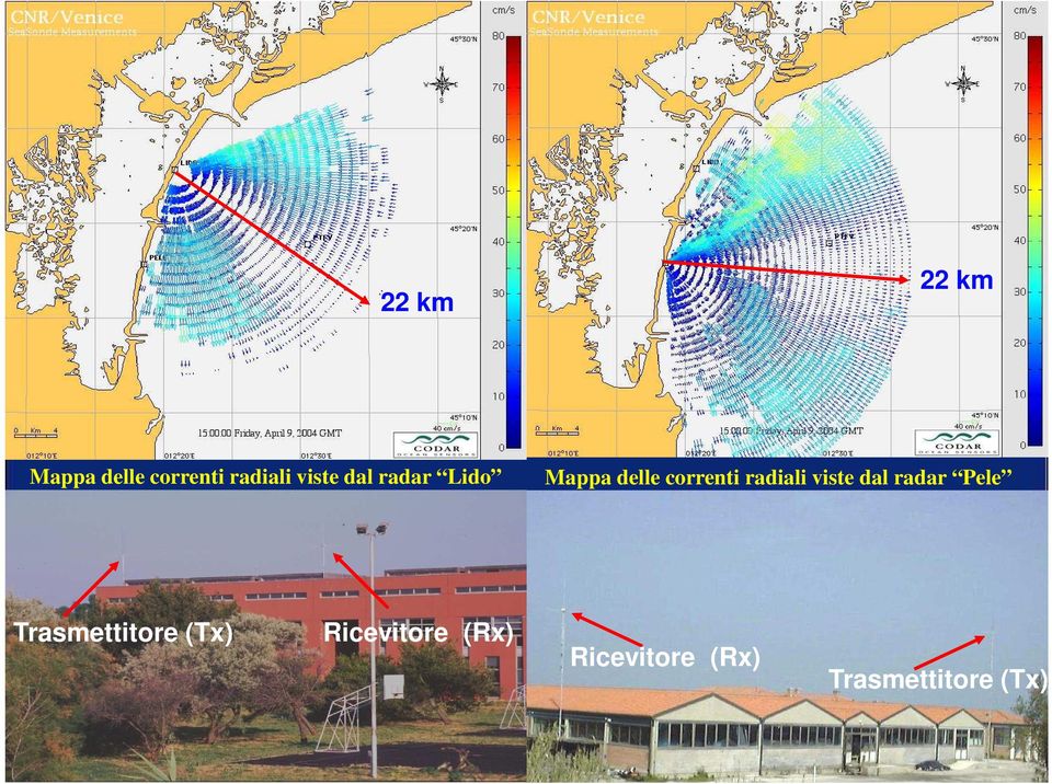 radiali viste dal radar Pele Trasmettitore