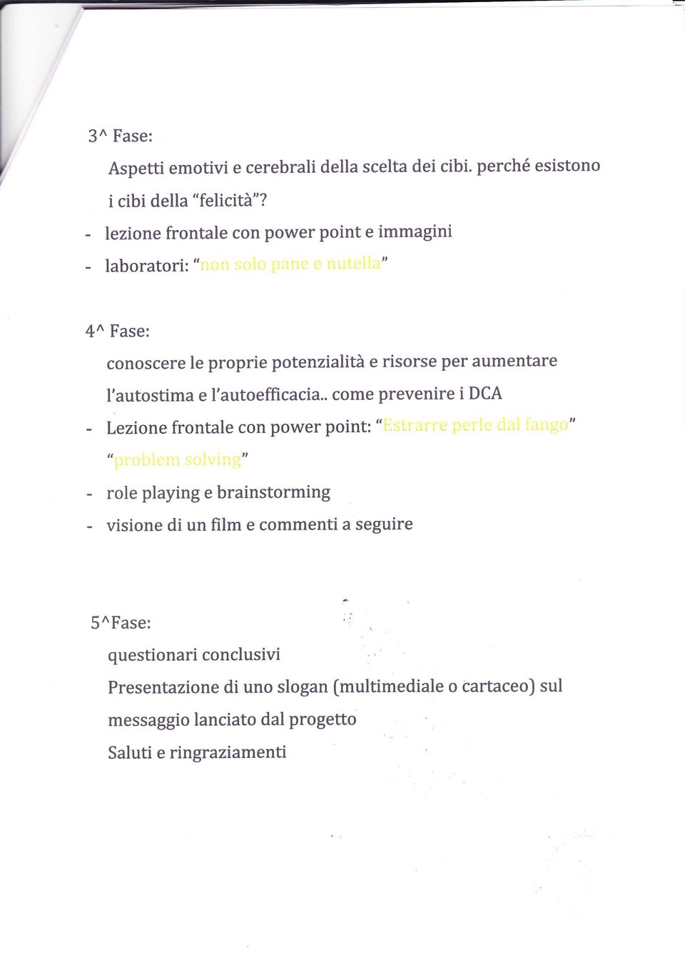 :,,,, " 4^ Fase: conoscere le proprie potenzialità e risorse per aumentare l'autostima e l'autoefficacia.