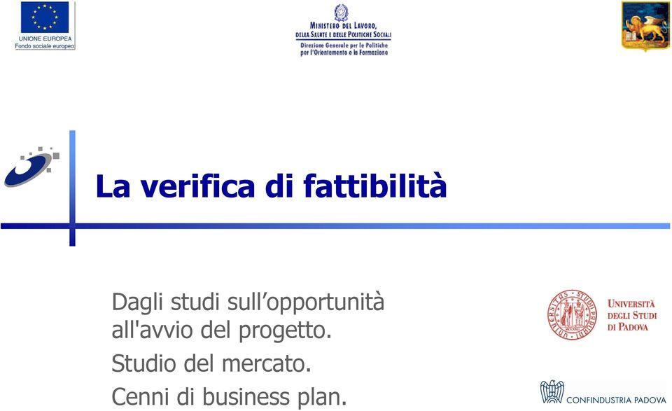 all'avvio del progetto.