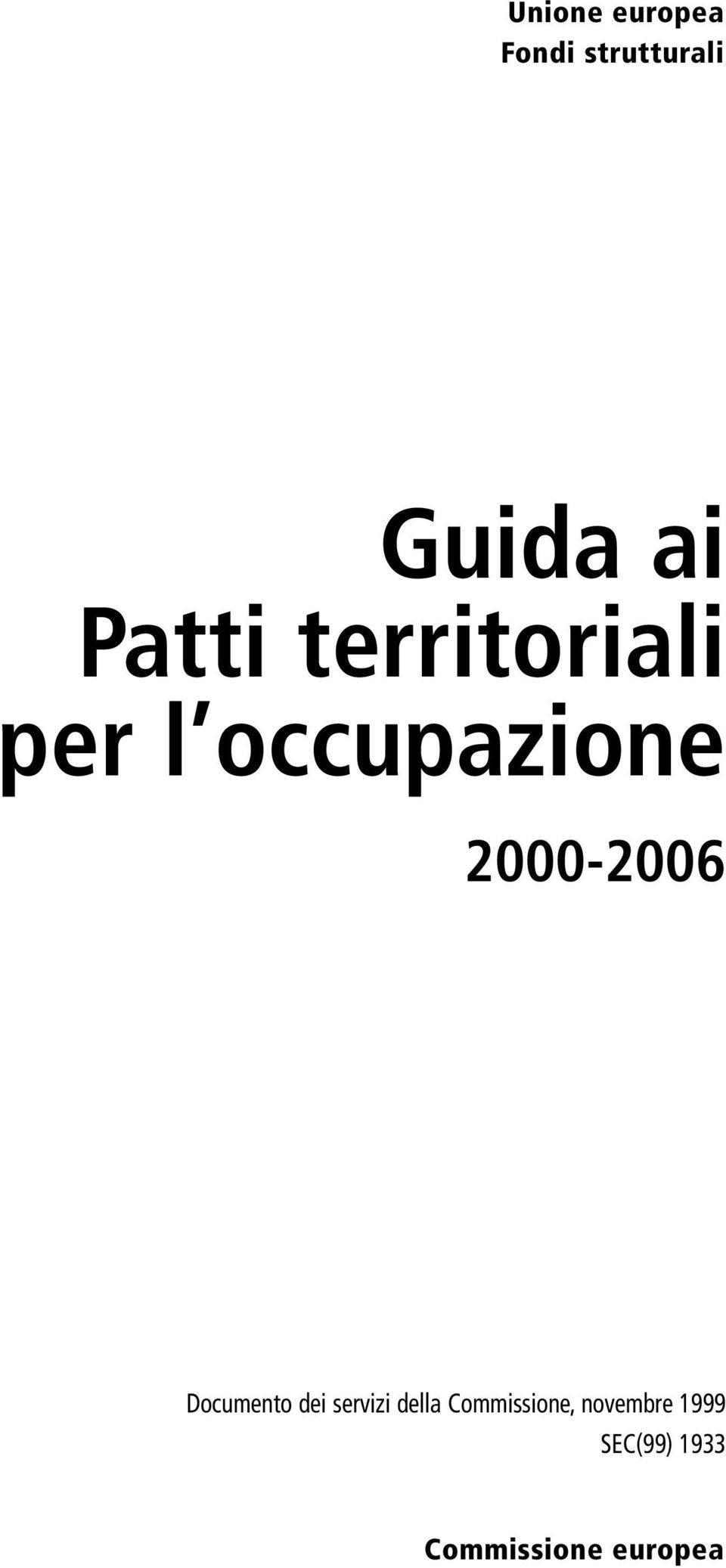 2000-2006 Documento dei servizi della