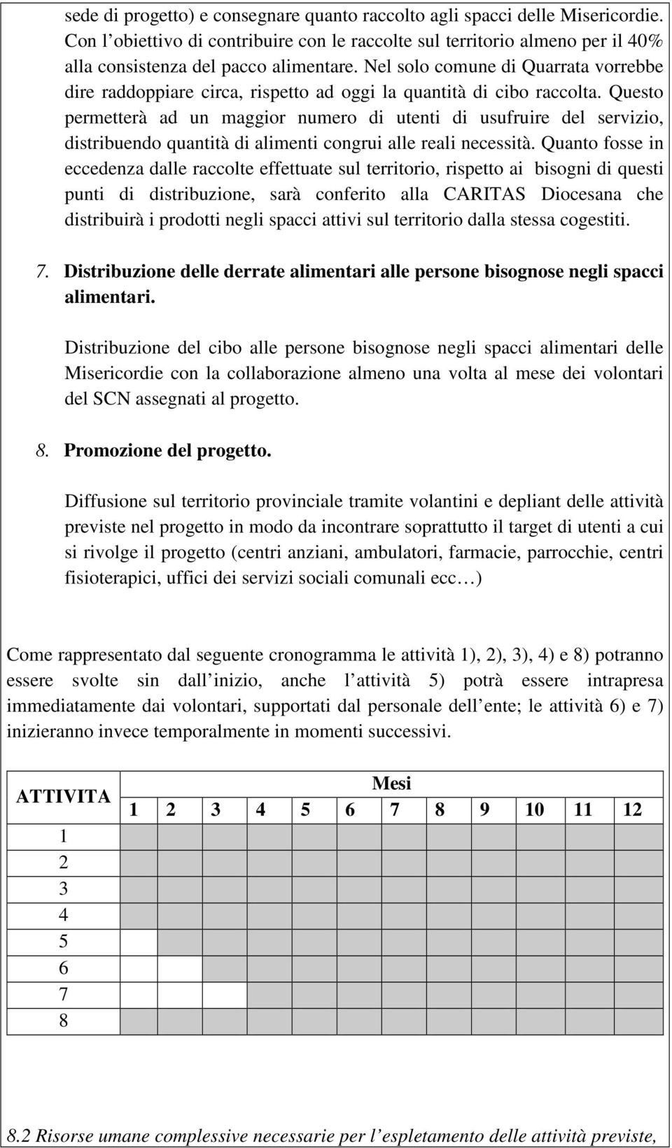 Questo permetterà ad un maggior numero di utenti di usufruire del servizio, distribuendo quantità di alimenti congrui alle reali necessità.