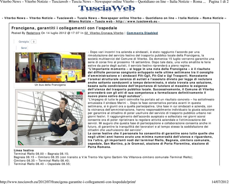 Notizie Milano Notizie Tuscia web - http://www.tusciaweb.