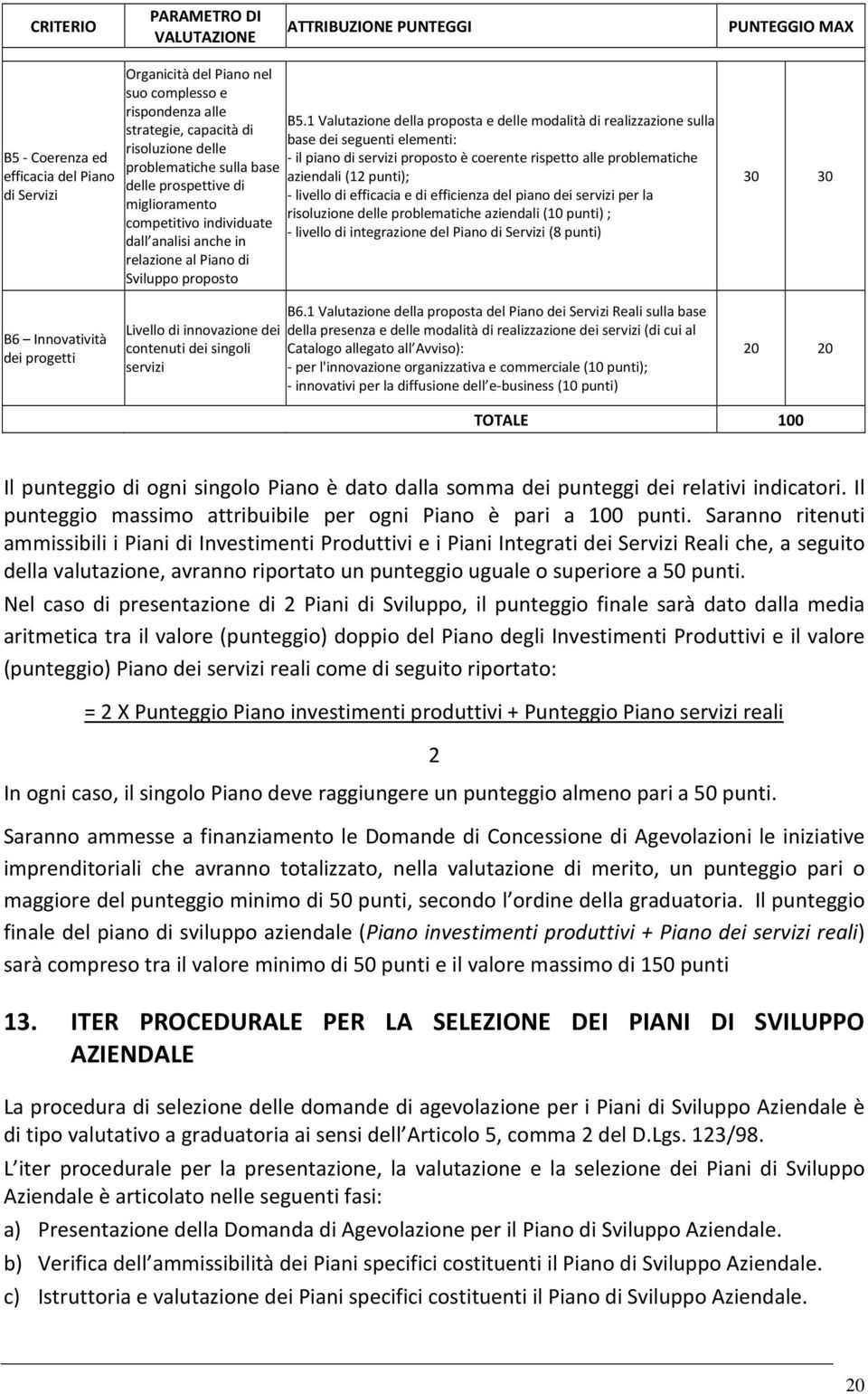 1 Valutazione della proposta e delle modalità di realizzazione sulla base dei seguenti elementi: - il piano di servizi proposto è coerente rispetto alle problematiche aziendali (12 punti); - livello