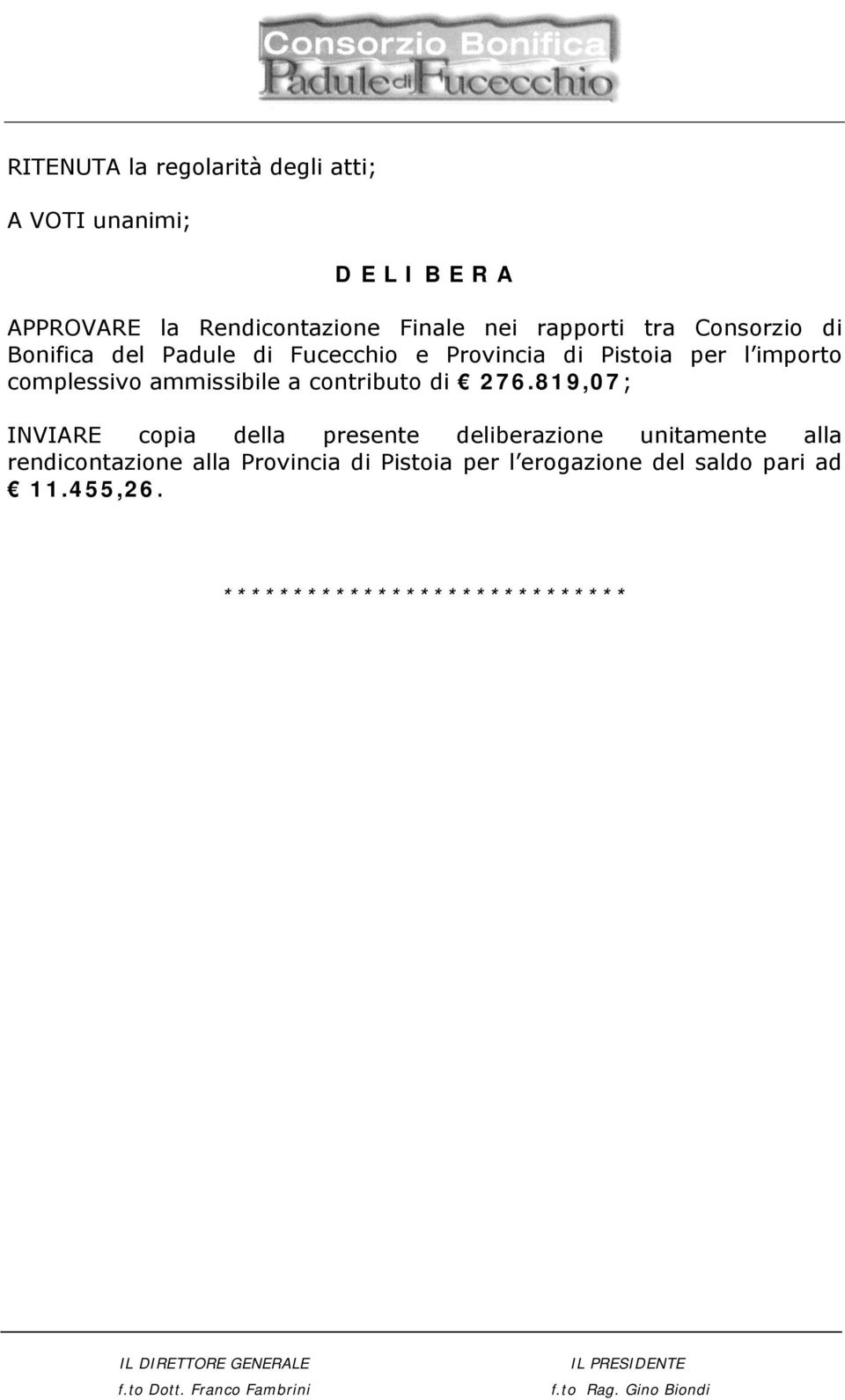 ammissibile a contributo di 276.