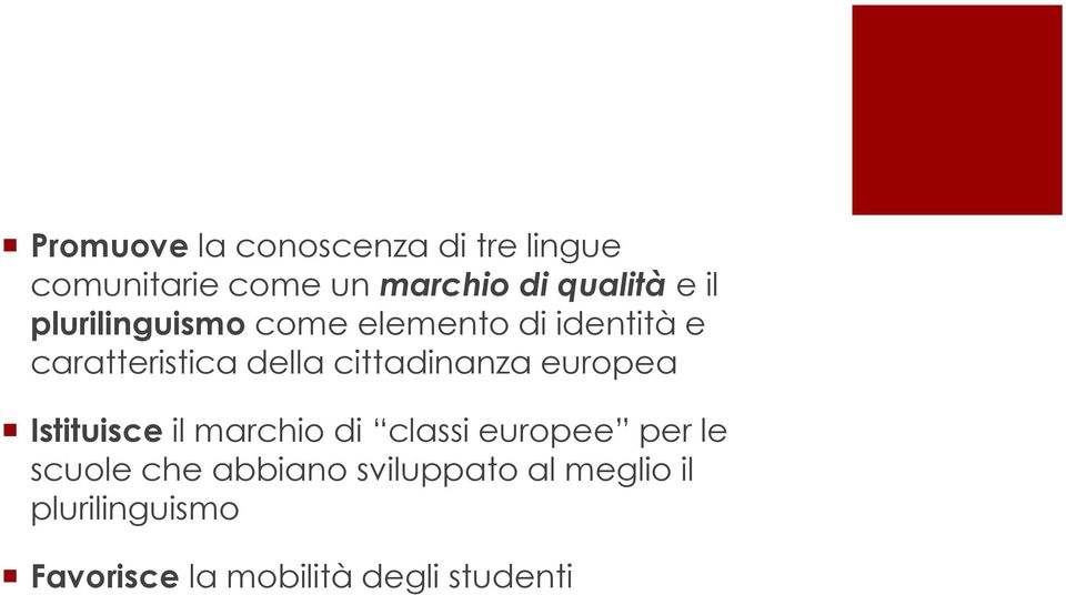 cittadinanza europea Istituisce il marchio di classi europee per le scuole