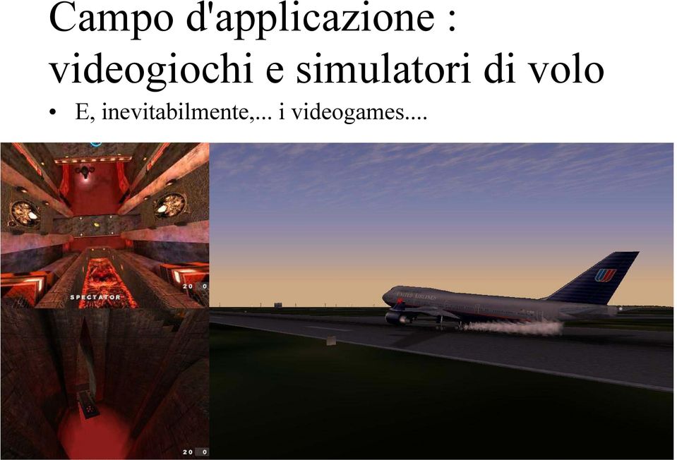 simulatori di volo E,