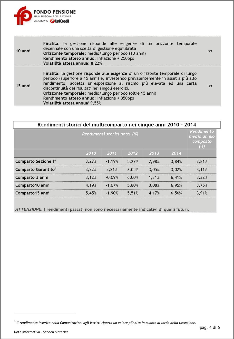 prevalentemente in asset a più alto rendimento, accetta un esposizione al rischio più elevata ed una certa discontinuità dei risultati nei singoli esercizi.