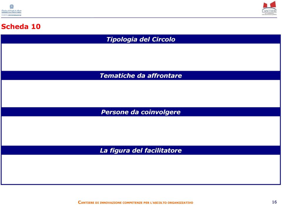 figura del facilitatore CANTIERE DI