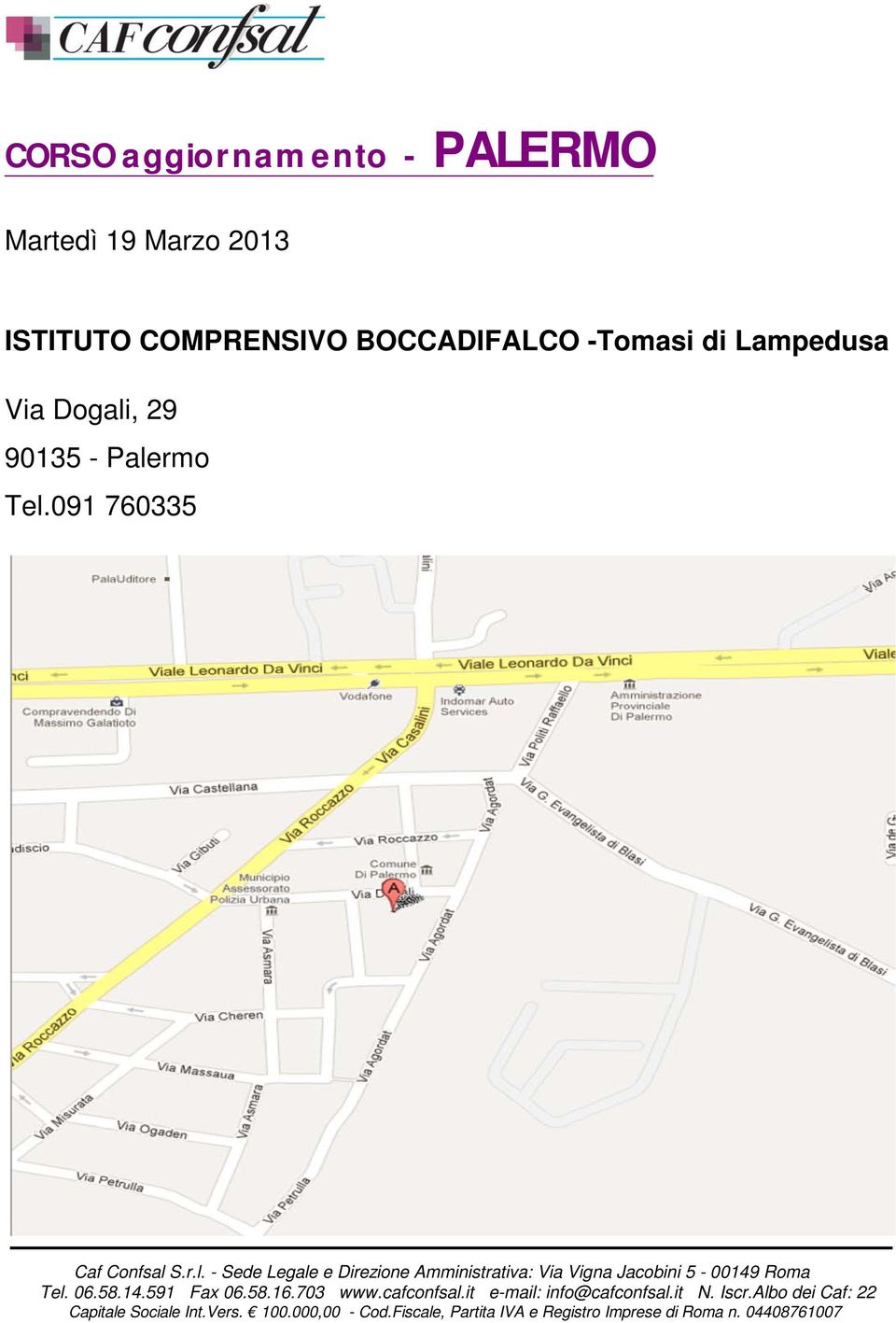 BOCCADIFALCO -Tomasi di Lampedusa Via