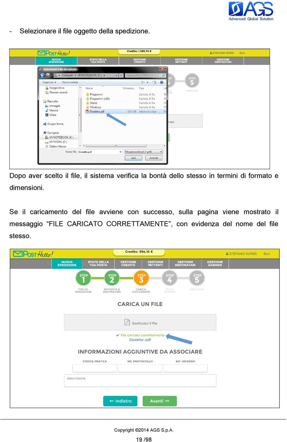 di formato e dimensioni.