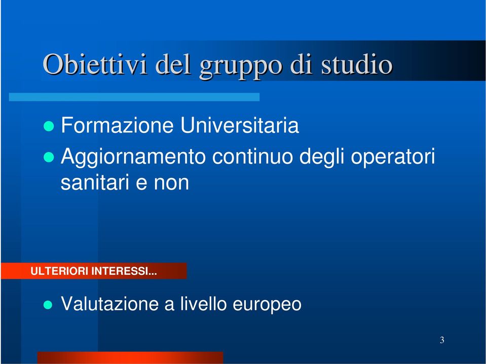 continuo degli operatori sanitari e non