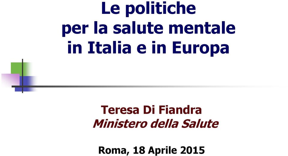 Teresa Di Fiandra Ministero