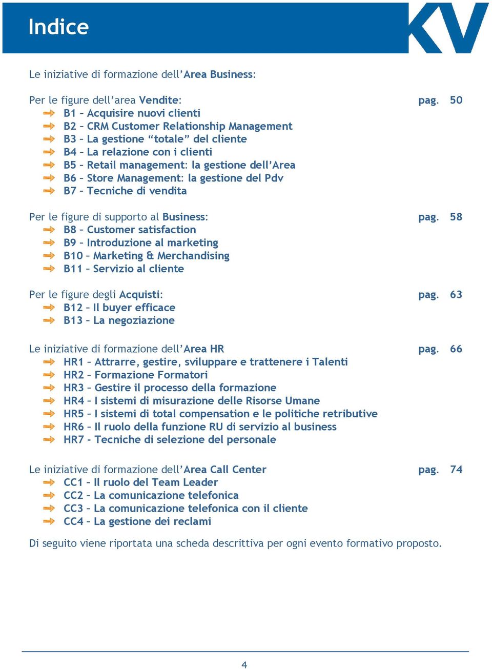 la gestione del Pdv B7 Tecniche di vendita Per le figure di supporto al Business: pag.