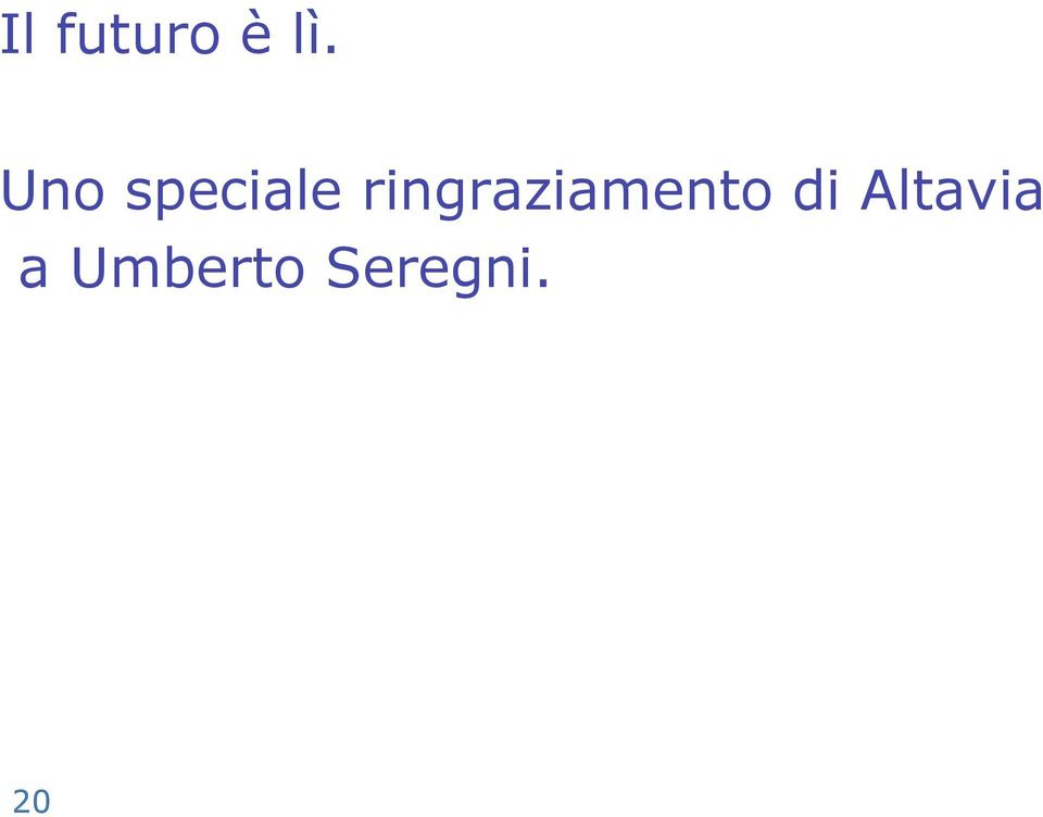 ringraziamento di