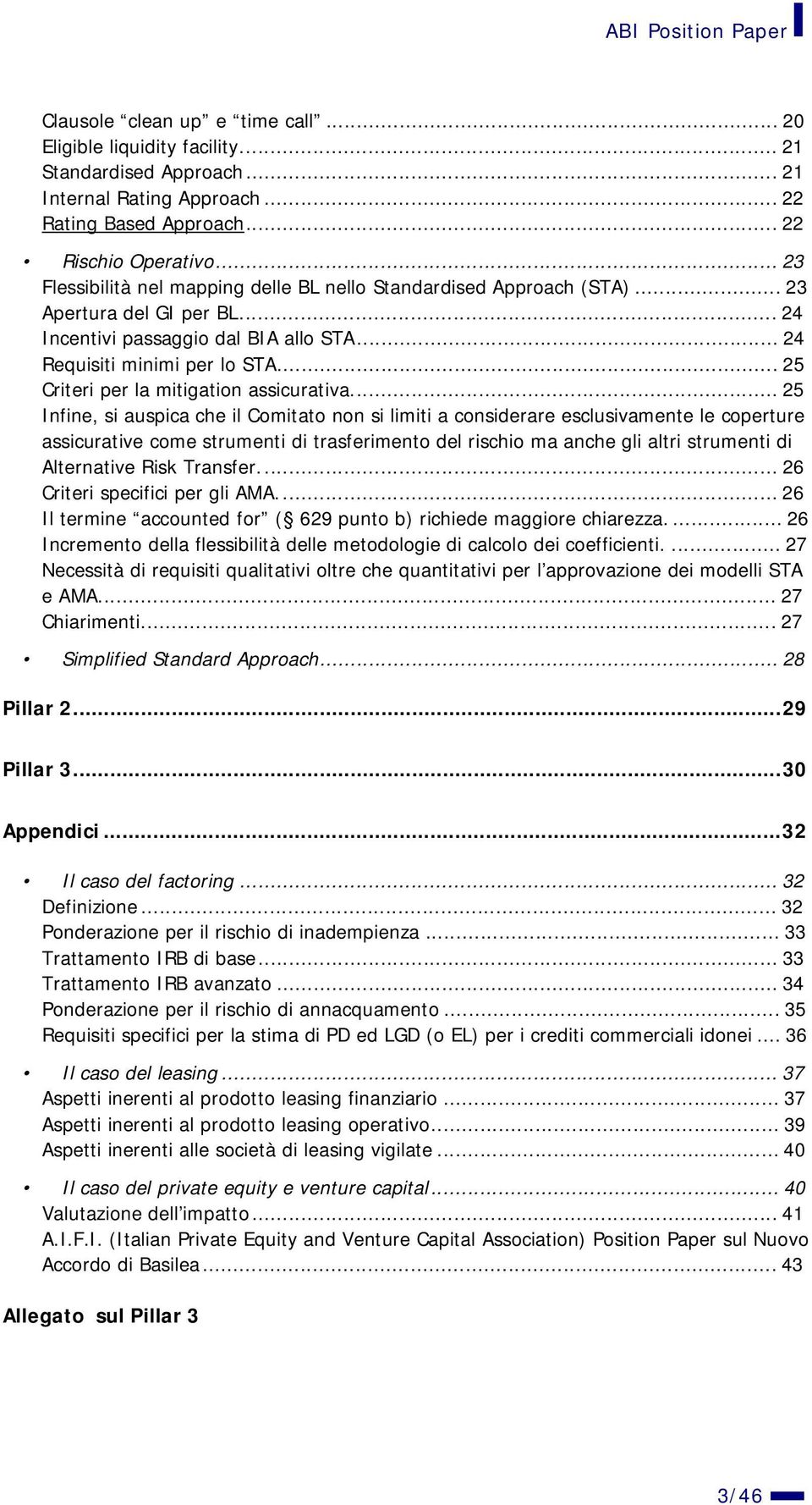 ..25 Criteri per la mitigation assicurativa.