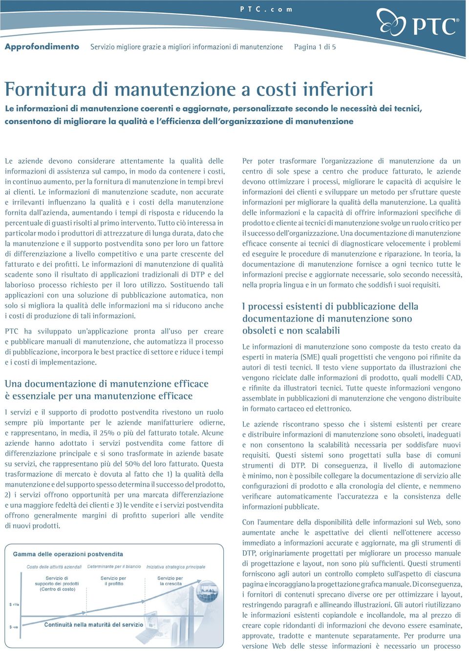 personalizzate secondo le necessità dei tecnici, consentono di migliorare la qualità e l efficienza dell organizzazione di manutenzione Le aziende devono considerare attentamente la qualità delle