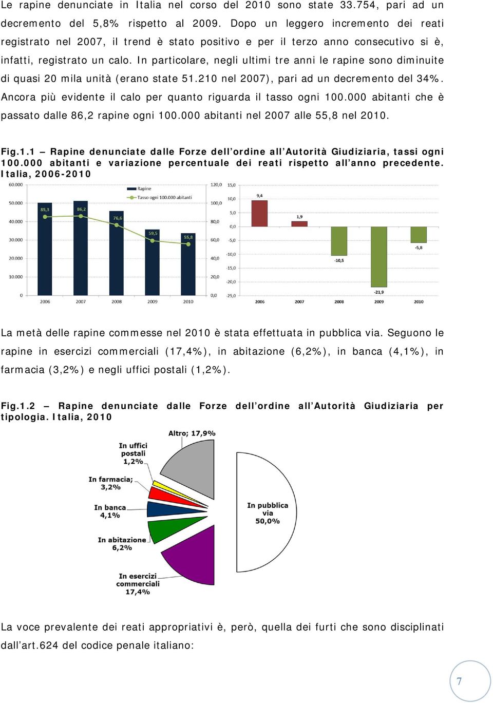 In particolare, negli ultimi tre anni le rapine sono diminuite di quasi 20 mila unità (erano state 51.210 nel 2007), pari ad un decremento del 34%.