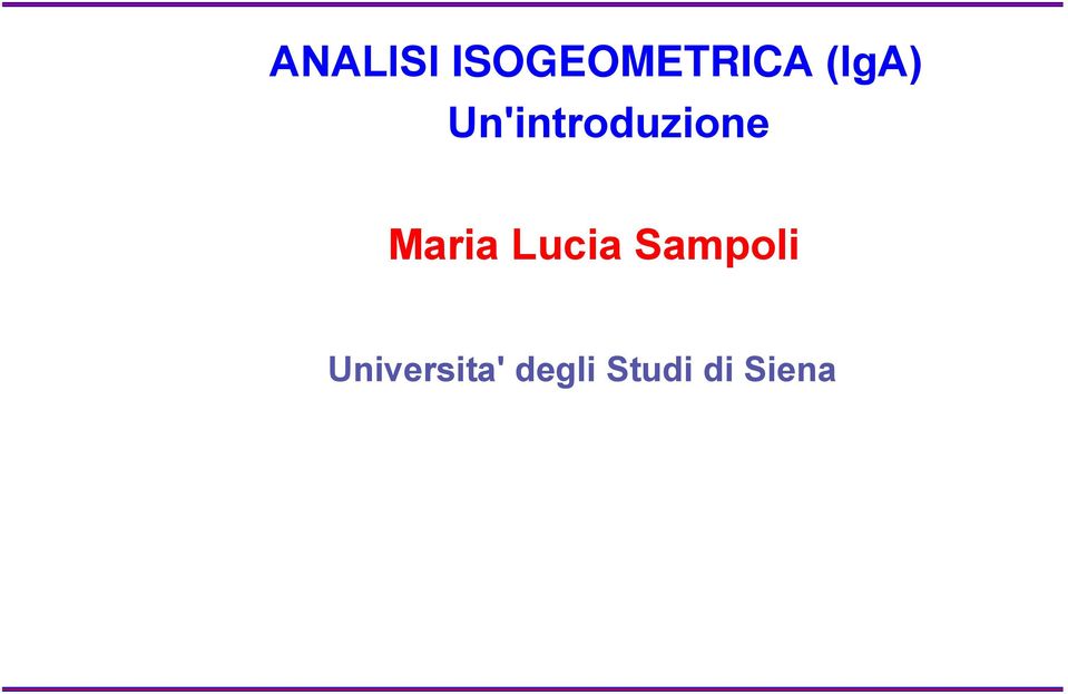 Maria Lucia Sampoli
