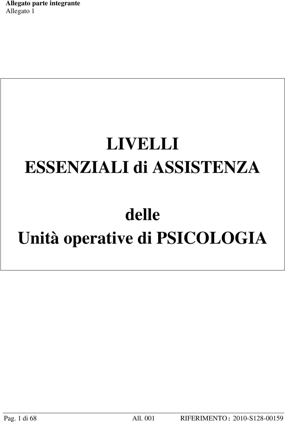 Unità operative di PSICOLOGIA Pag.