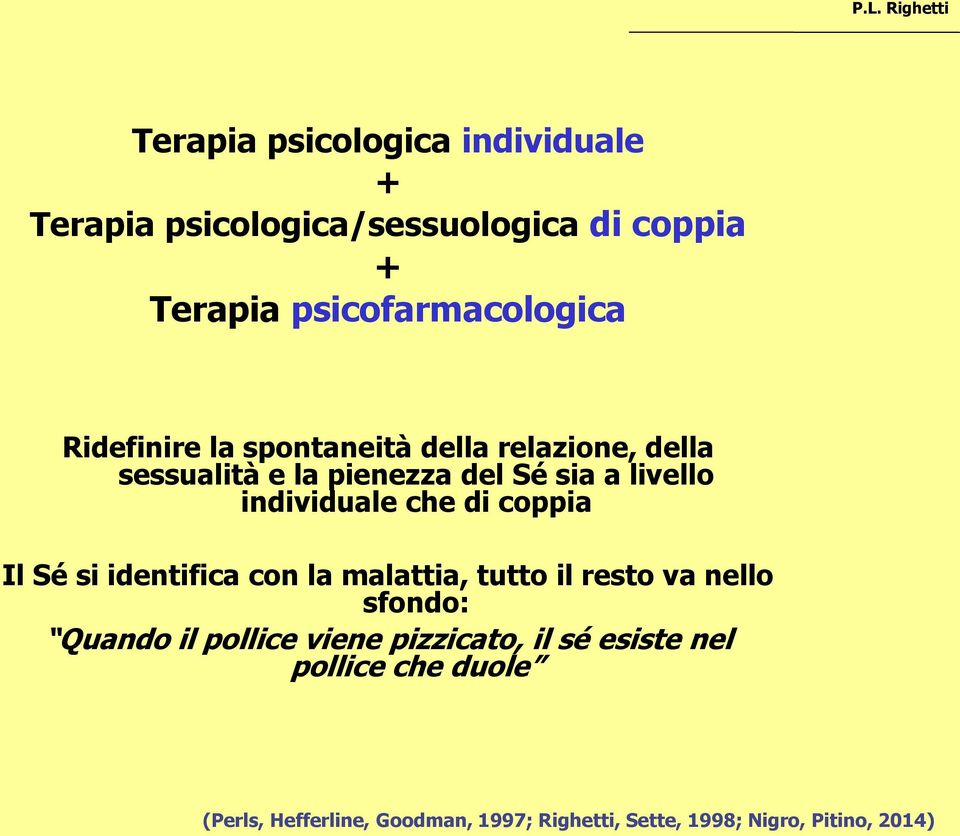 di coppia Il Sé si identifica con la malattia, tutto il resto va nello sfondo: Quando il pollice viene