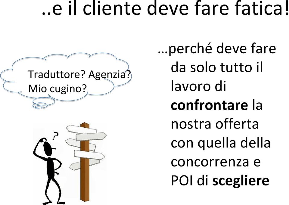 perché deve fare da solo tutto il lavoro di