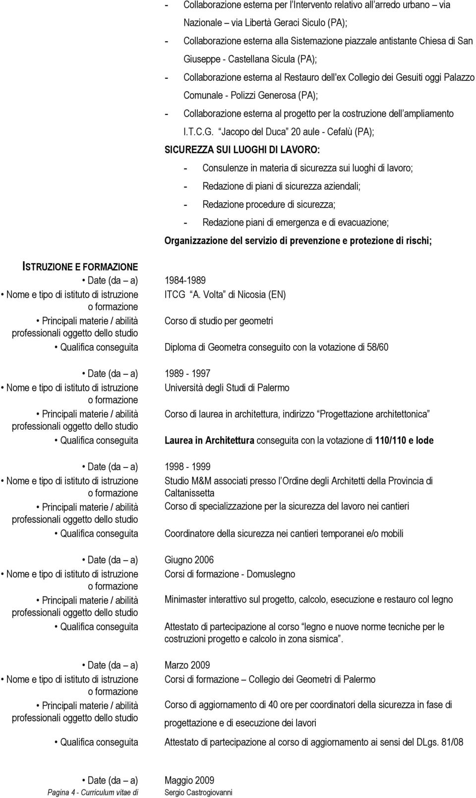 costruzione dell ampliamento I.T.C.G.