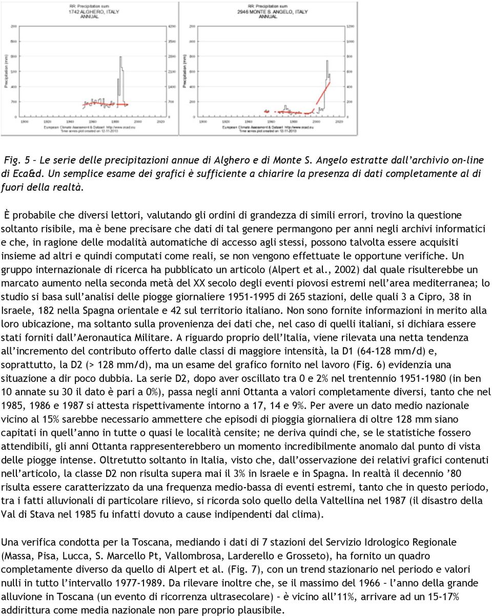 È probabile che diversi lettori, valutando gli ordini di grandezza di simili errori, trovino la questione soltanto risibile, ma è bene precisare che dati di tal genere permangono per anni negli