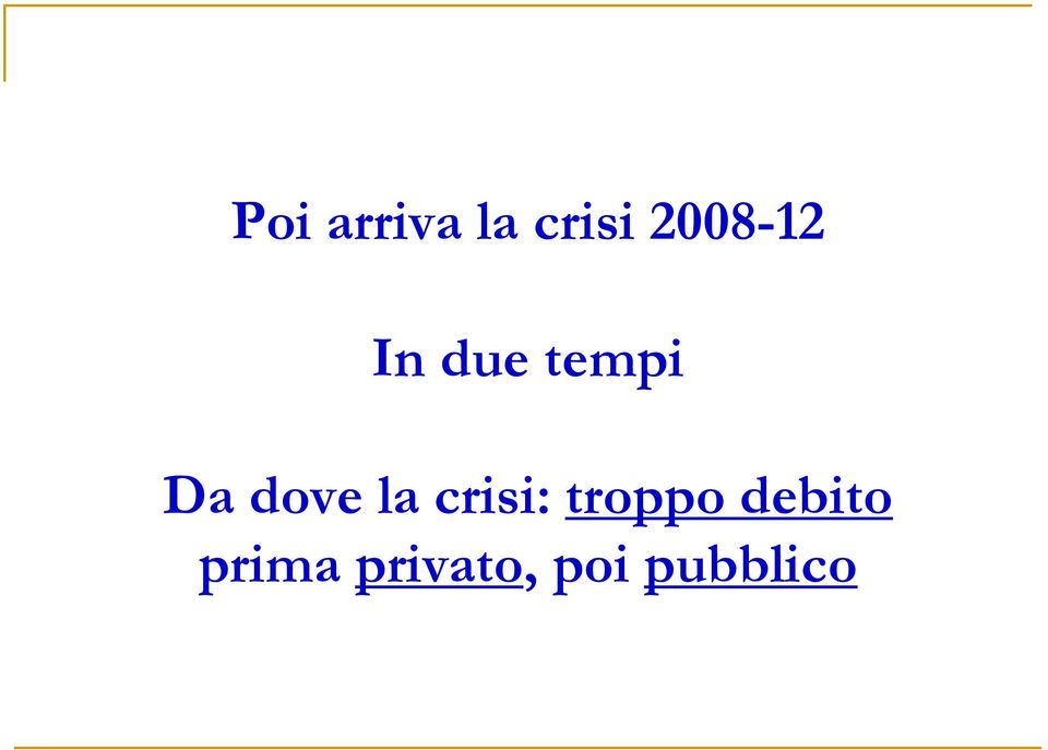 dove la crisi: troppo