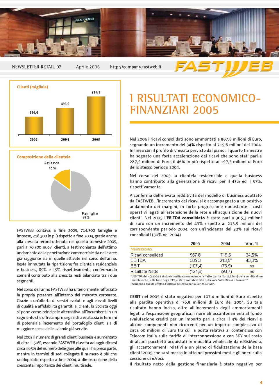 In linea con il profilo di crescita previsto dal piano, il quarto trimestre ha segnato una forte accelerazione dei ricavi che sono stati pari a 287,5 milioni di Euro, il 46% in più rispetto ai 197,3