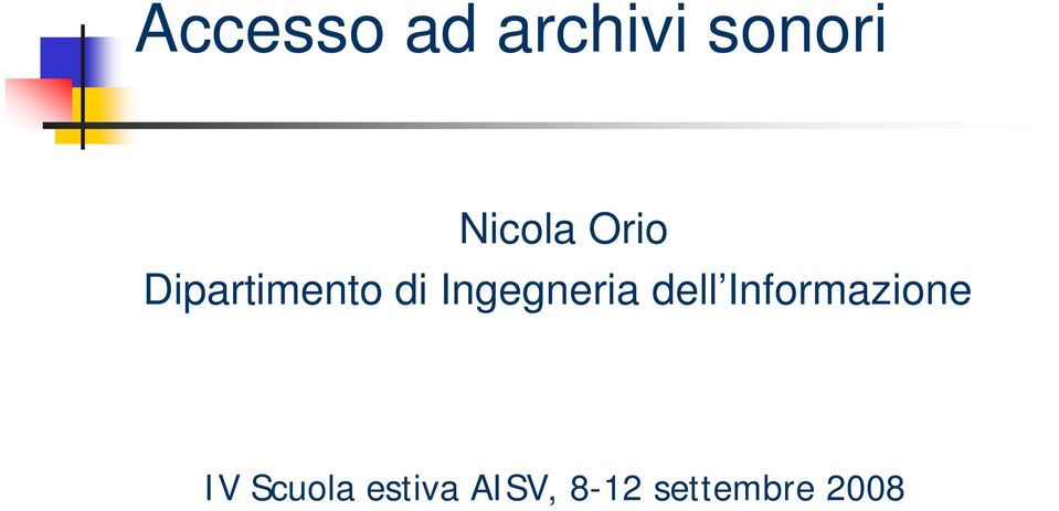 Ingegneria dell Informazione IV