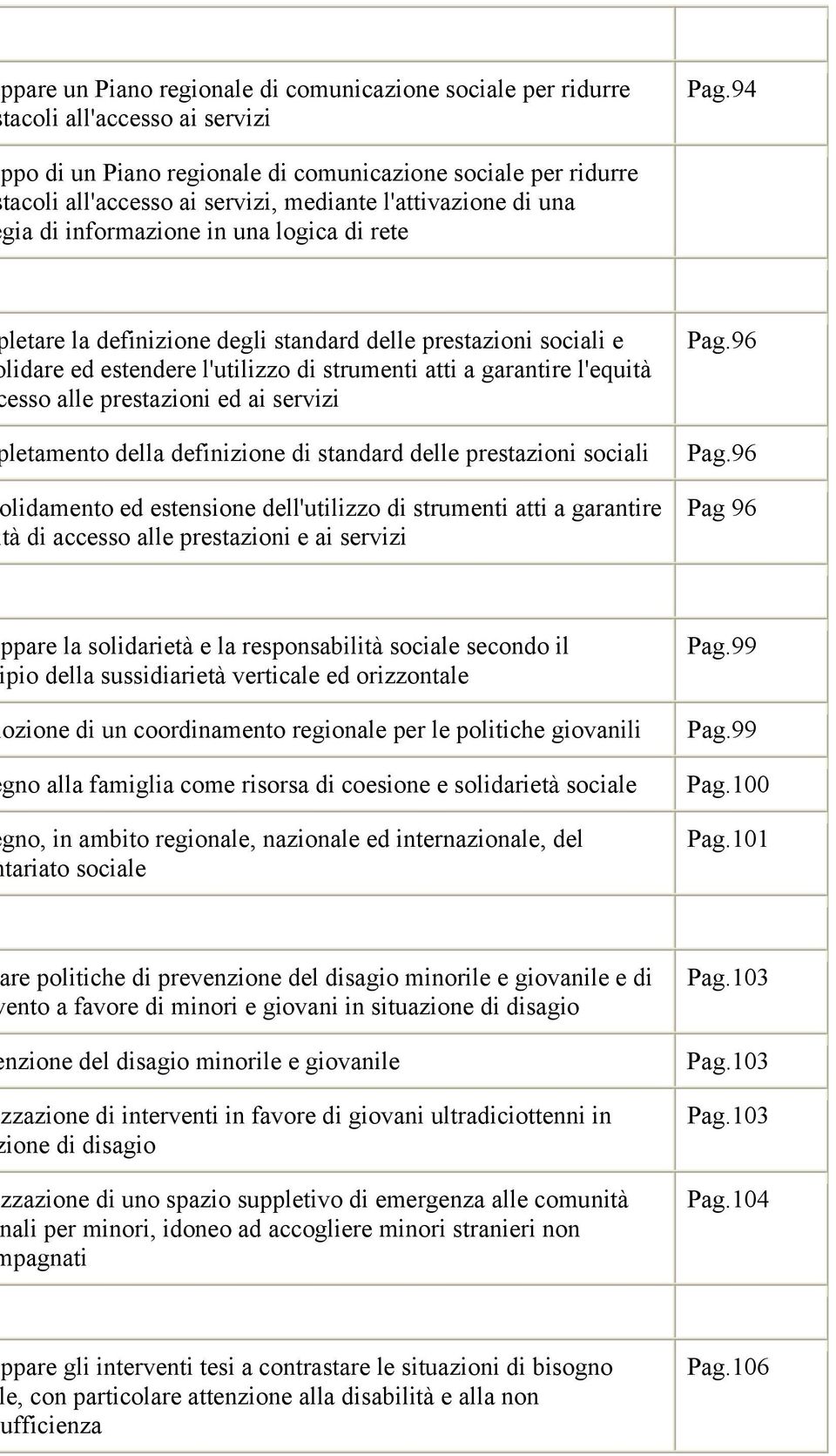 standard delle prestazioni sociali e lidare ed estendere l'utilizzo di strumenti atti a garantire l'equità esso alle prestazioni ed ai servizi letamento della definizione di standard delle