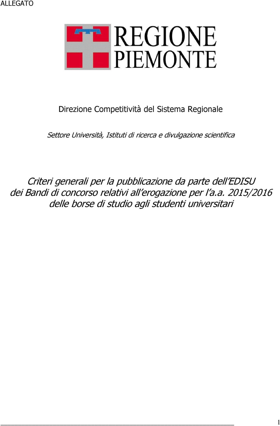 pubblicazione da parte dell EDISU dei Bandi di concorso relativi all