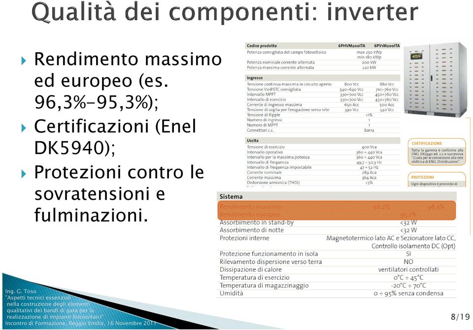 (Enel DK5940); Protezioni contro