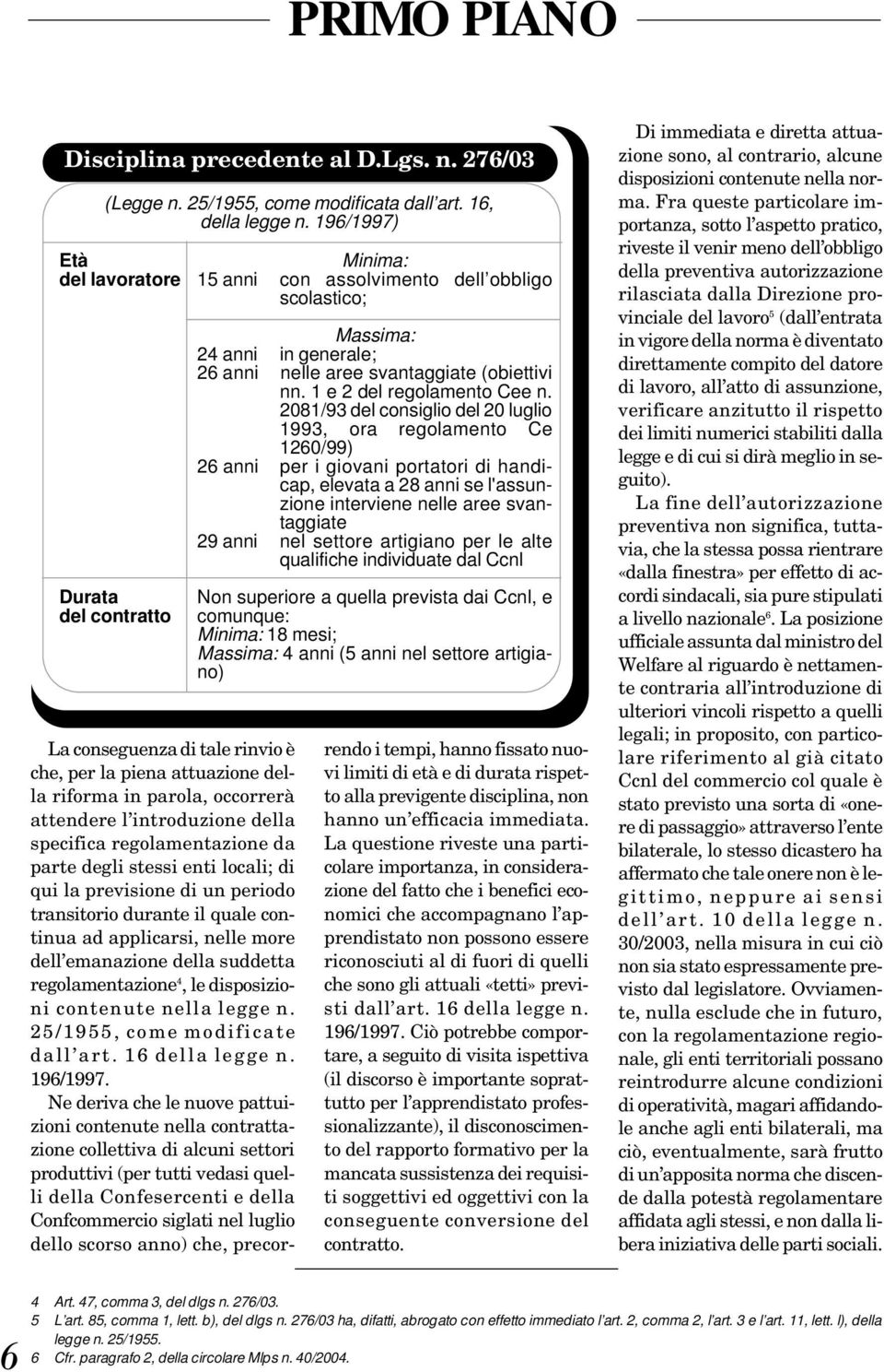 1 e 2 del regolamento Cee n.