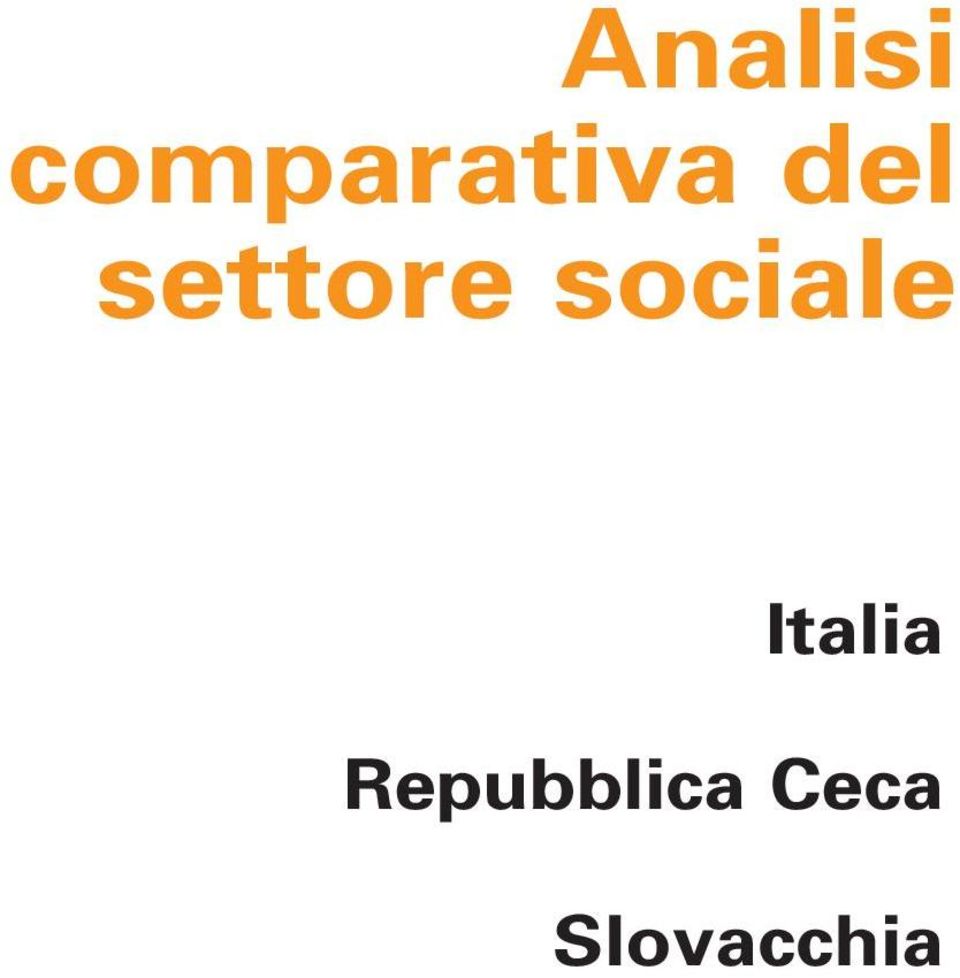 settore sociale