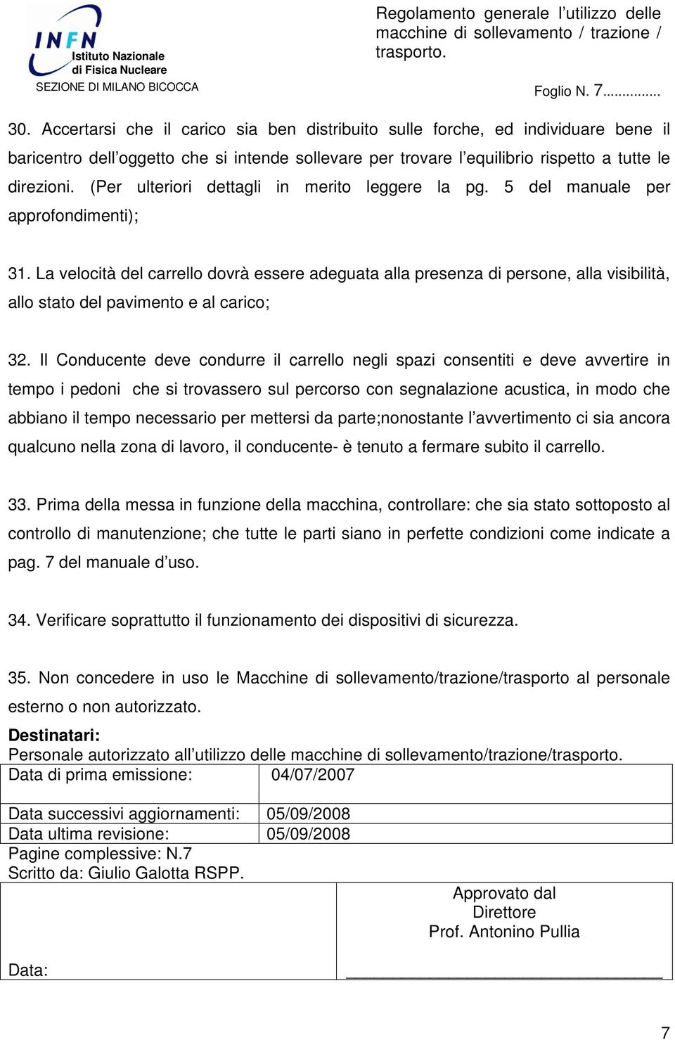 (Per ulteriori dettagli in merito leggere la pg. 5 del manuale per approfondimenti); 31.