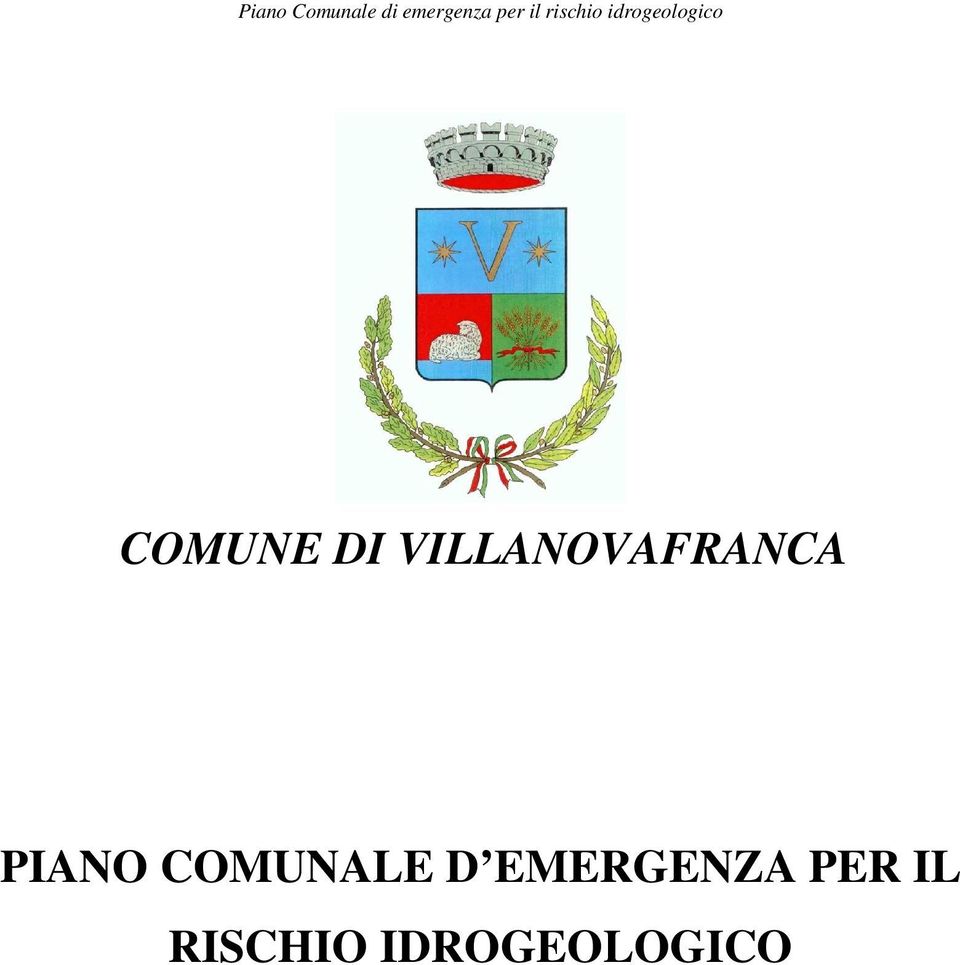 PIANO COMUNALE D