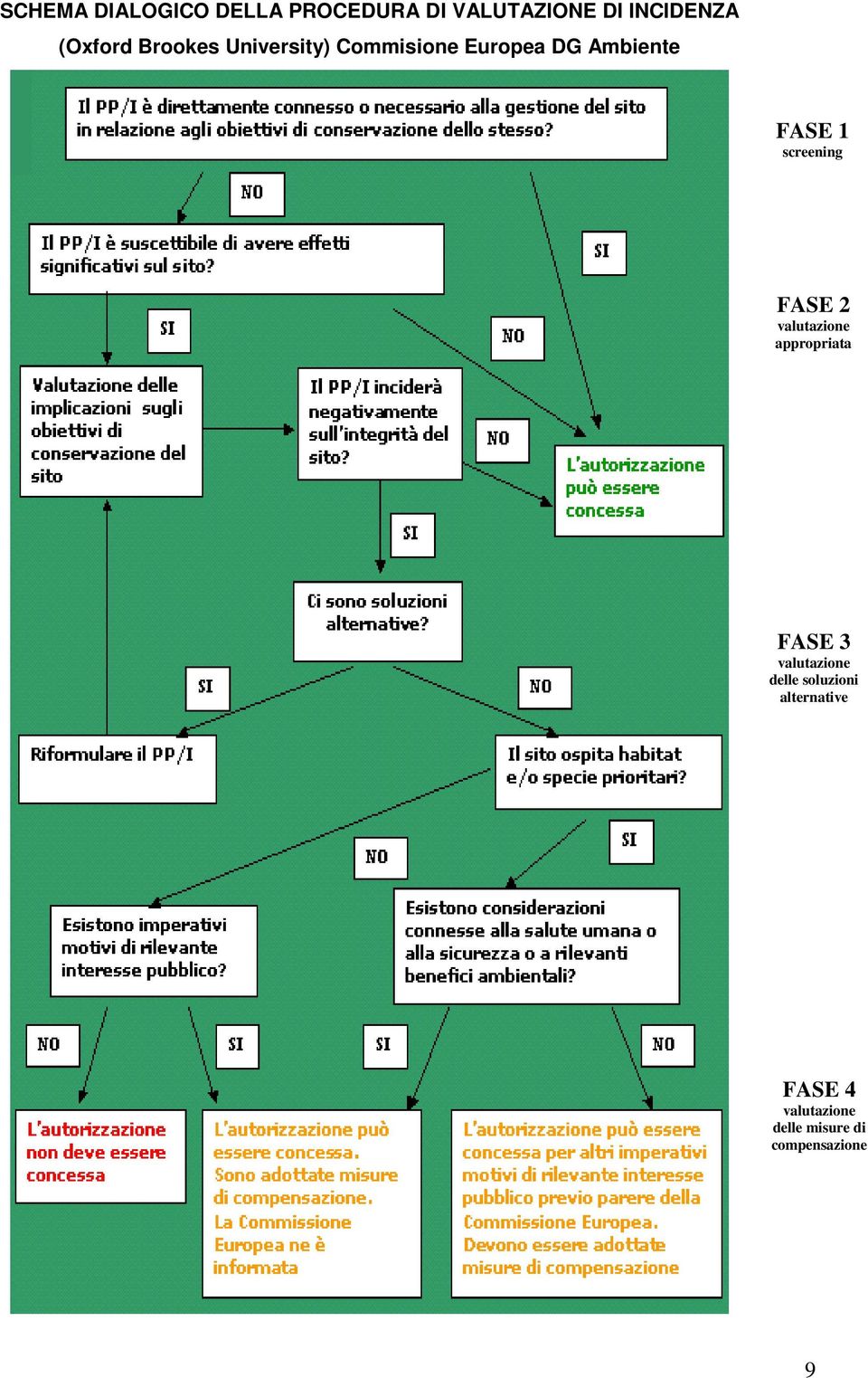 screening FASE 2 valutazione appropriata FASE 3 valutazione delle