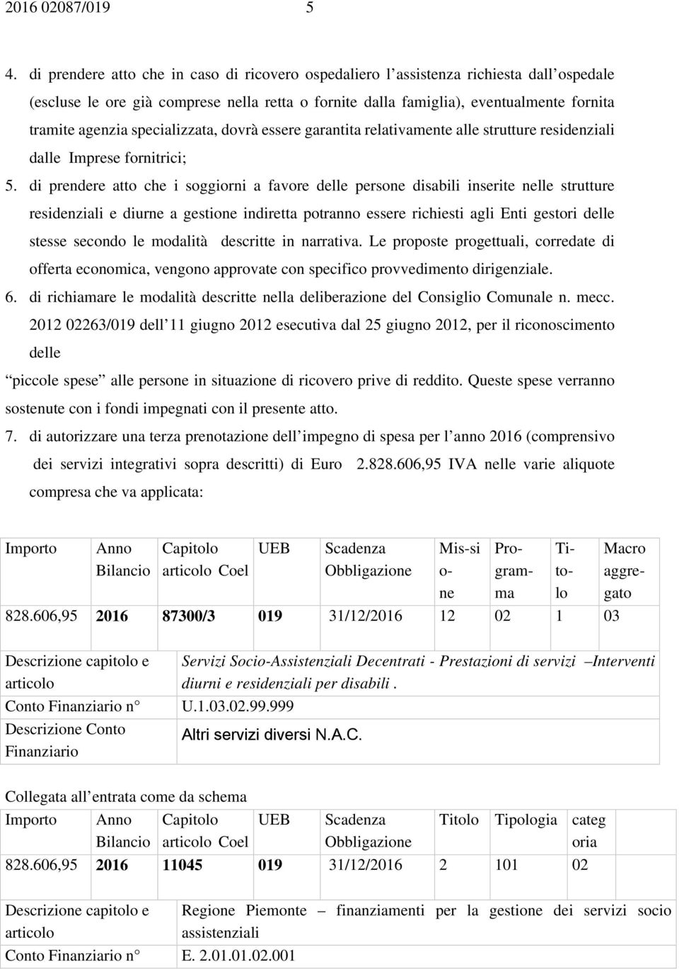 specializzata, dovrà essere garantita relativamente alle strutture residenziali dalle Imprese fornitrici; 5.