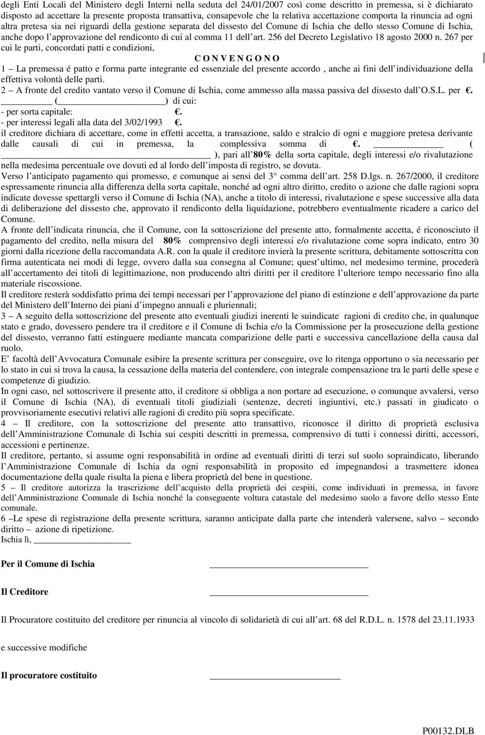 approvazione del rendiconto di cui al comma 11 dell art. 256 del Decreto Legislativo 18 agosto 2000 n.