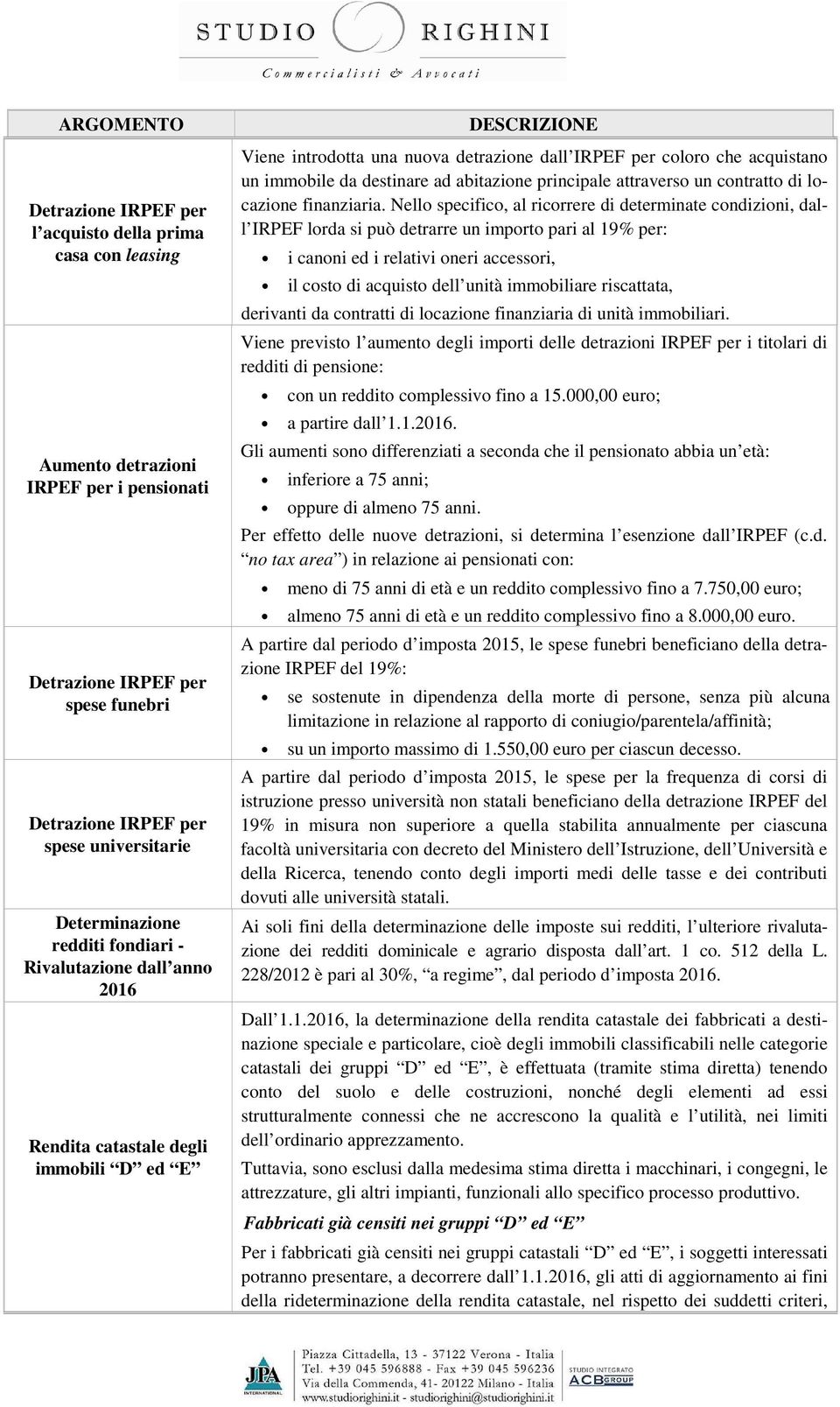 abitazione principale attraverso un contratto di locazione finanziaria.