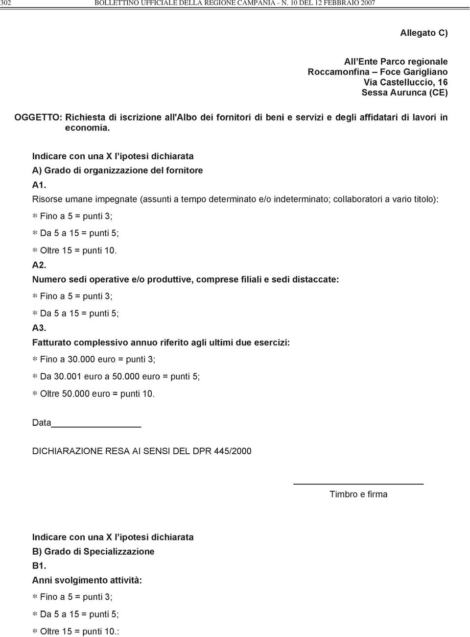 REGIONE CAMPANIA -