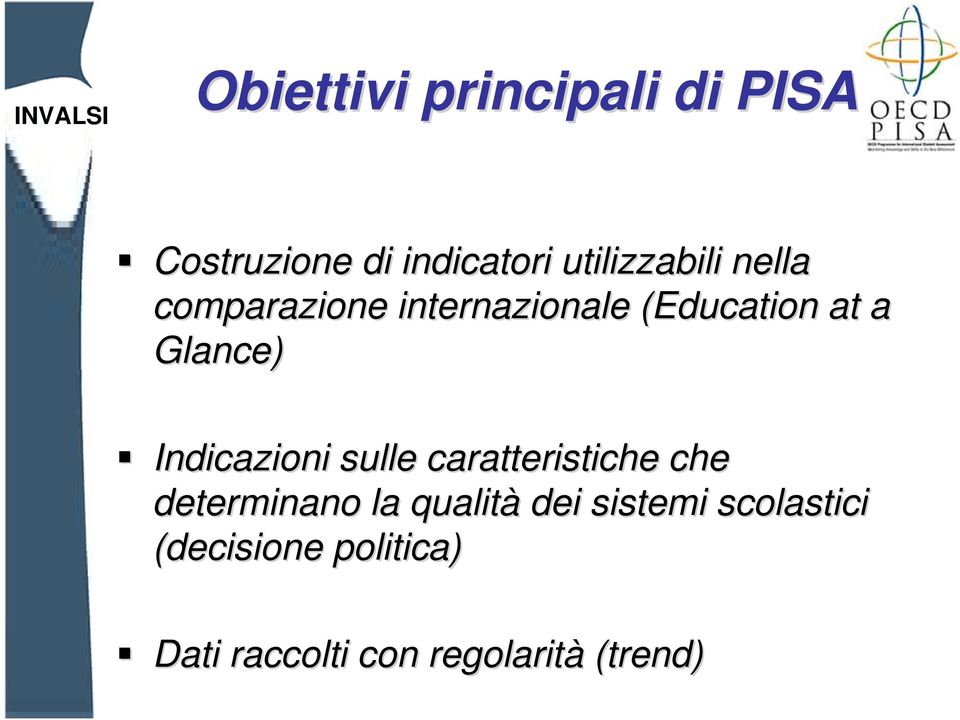 Glance) Indicazioni sulle caratteristiche che determinano la