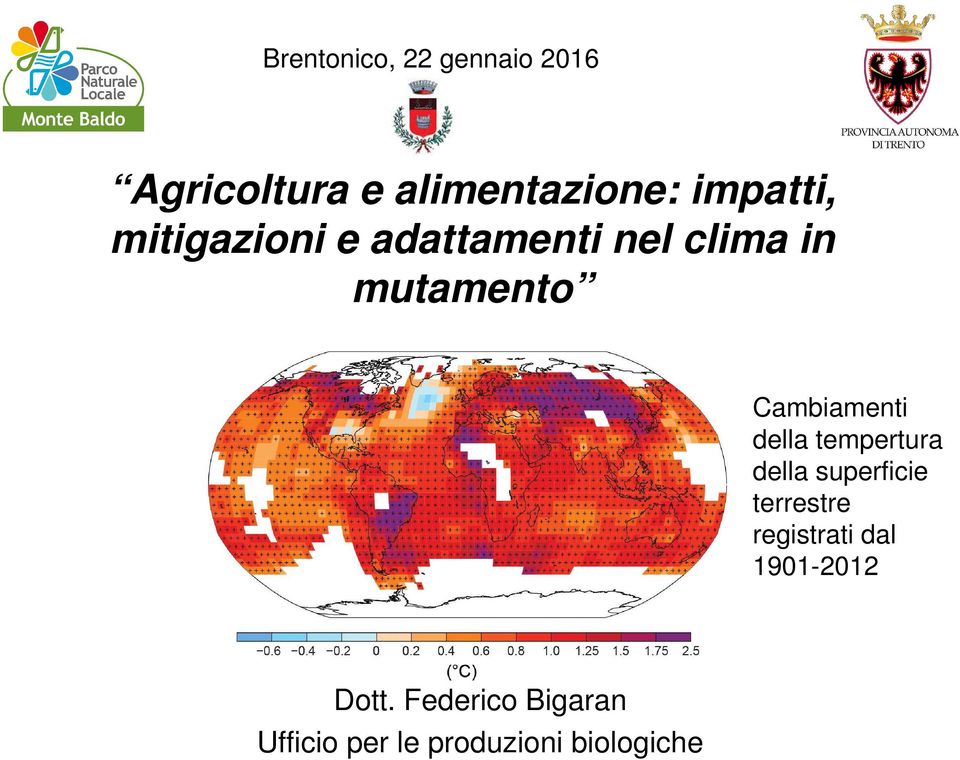 Cambiamenti della tempertura della superficie terrestre