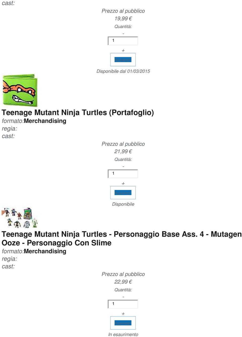 Mutant Ninja Turtles Personaggio Base